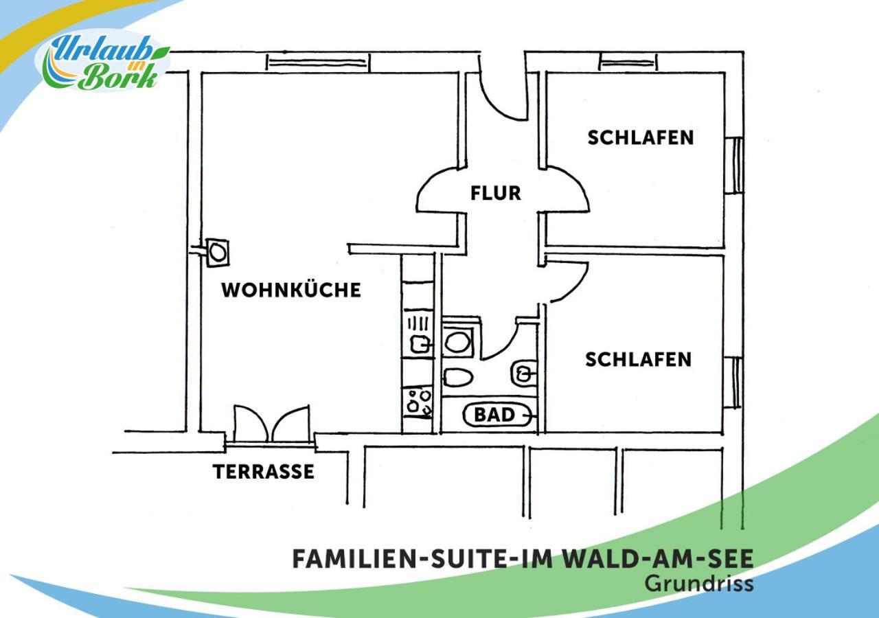 Familien-Suite-Im-Wald-Am-See Bork Eksteriør billede