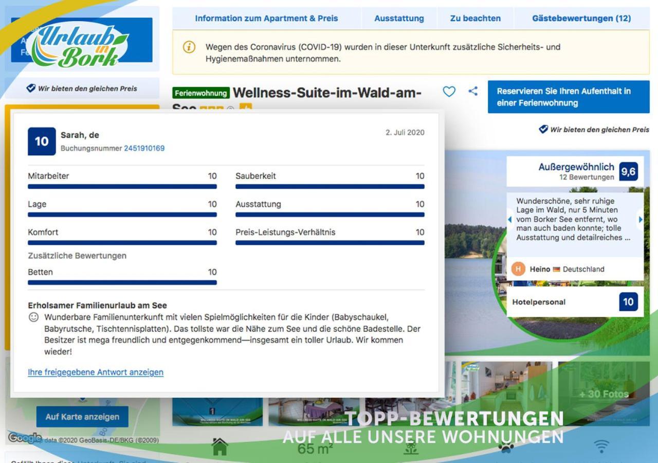 Familien-Suite-Im-Wald-Am-See Bork Eksteriør billede